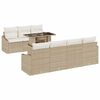 vidaXL Havesofa S&aelig;t med pude 8 pcs Beige og creme polyrattan