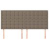 vidaXL sengegavl taupe 180x5x118/128 cm stof