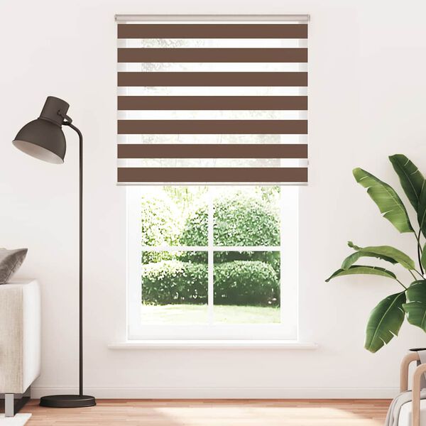 vidaXL zebragardin brun 125x230 cm stofbredde 120,9 cm polyester