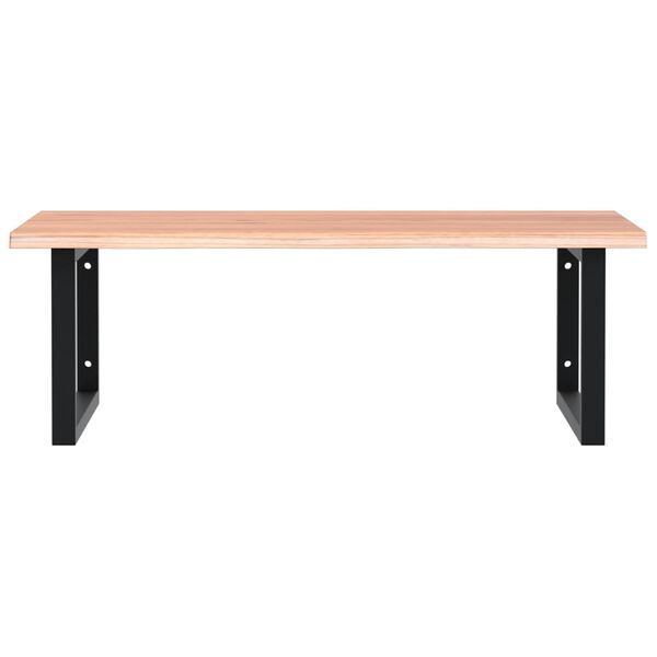 vidaXL badev&aelig;relseshylde st&aring;l og massivt egetr&aelig;