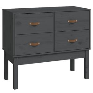 vidaXL konsolskab 90x40x78 cm massivt fyrretr&aelig; gr&aring;