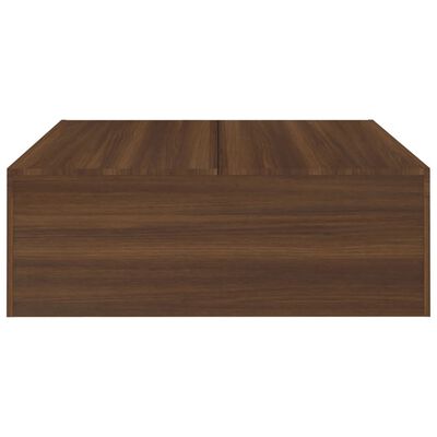 vidaXL sofabord 100x100x35 cm konstrueret træ brun egetræsfarve