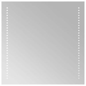 vidaXL LED badev&aelig;relsesspejl Transparent 50 x 50 cm h&aelig;rdet glas