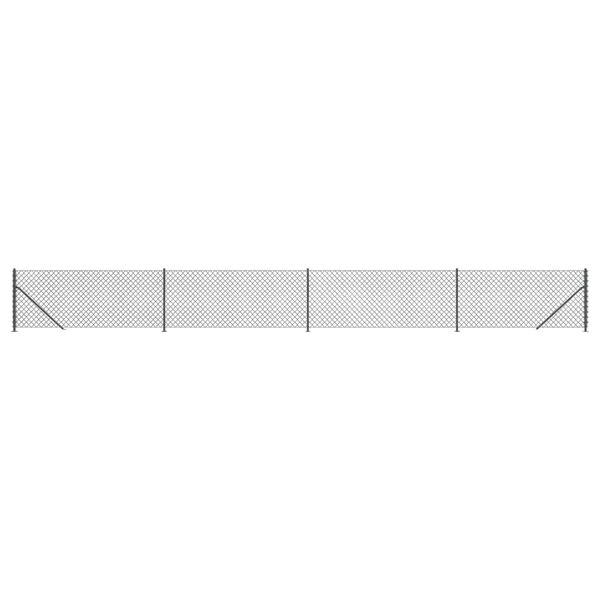 vidaXL trådhegn med flange 1,1x10 m antracitgrå