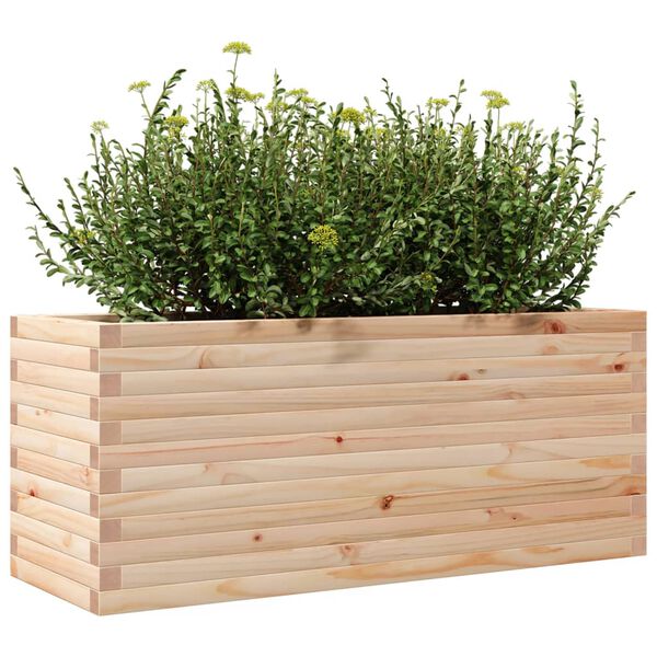 vidaXL plantekasse 110x40x45,5 cm massivt fyrretræ
