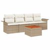 vidaXL Havesofa S&aelig;t 5 stk. Beige polyrattan