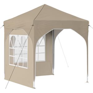 vidaXL Pop-up Festtelt 192 x 192 x 245 cm Cremefarvet