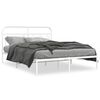 vidaXL sengeramme med sengegavl 140x200 cm metal hvid