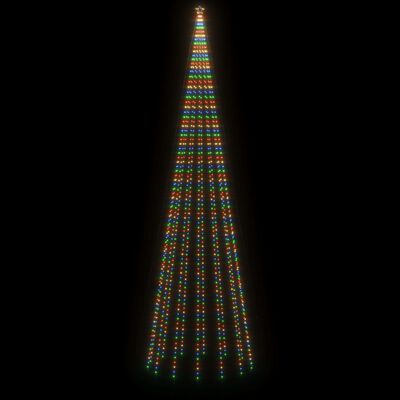 vidaXL kegleformet juletræ 230x800 cm 1134 LED'er farverigt lys