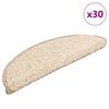 vidaXL trappem&aring;tter 30 stk. 56x17x3 cm cremefarvede halvrund