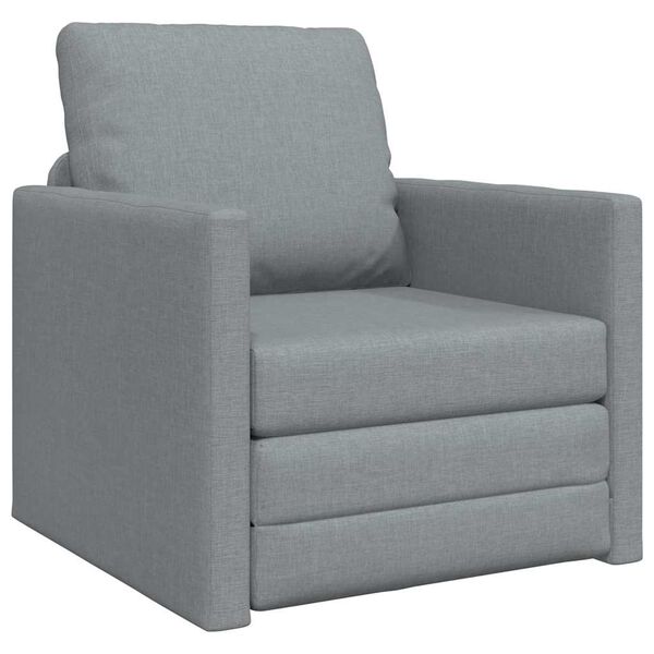 vidaXL Sovesofa 60cm Lysegr&aring; Stof