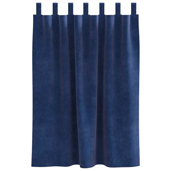 vidaXL M&oslash;rkl&aelig;gningsgardiner 2 pcs M&oslash;rk bl&aring; 140 x 140 cm Fl&oslash;jl