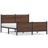 vidaXL sengeramme uden madras 160x200 cm metal brun egetr&aelig;sfarve