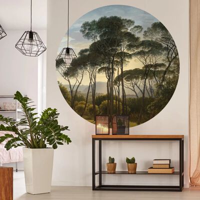WallArt tapetcirkel Umbrella Pines in Italy 142,5 cm
