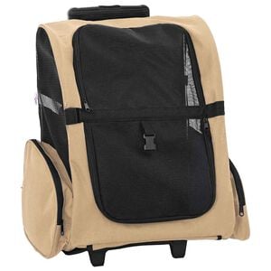 vidaXL k&aelig;ledyrsvogn 3-i-1 design sand 48x32x(57-106) cm oxfordstof