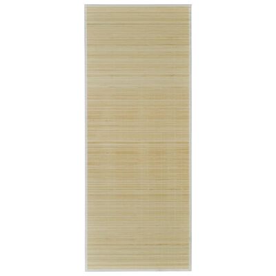 vidaXL gulvtæppe 80x200 cm rektangulært bambus naturfarvet