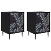 vidaXL Natskab DOKKUM 2 stk. Sort eg 36 x 33 x 51 cm Konstrueret tr&aelig;