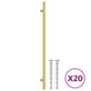 vidaXL skabsh&aring;ndtag 20 stk. 320 mm rustfrit st&aring;l guldfarvet