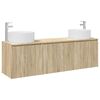 vidaXL Badev&aelig;relsesskabs&aelig;t 3 stk. Sonoma-eg 49,5 x 44,5 x 65,5 cm
