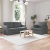 vidaXL Sofa S&aelig;t 2 pcs M&oslash;rkegr&aring; 162 x 80 x 85 cm Stof