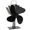 vidaXL varmedrevet ovnventilator 4 blade sort