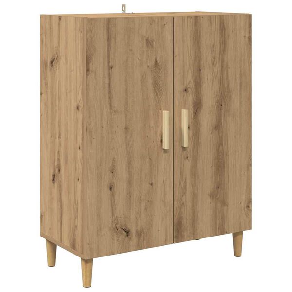 vidaXL Sideboard Artisan Egetræ 70 x 34 x 90 cm Konstrueret træ