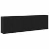 vidaXL Sideboard Sort eg 240 x 33 x 70 cm Konstrueret tr&aelig;