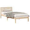 vidaXL Sengestel med hovedg&aelig;rde Brun 100 x 220 cm Massiv fyrretr&aelig;