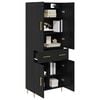 vidaXL Highboard med skuffe Sort eg 69,5 x 34 x 180 cm Konstrueret tr&aelig;