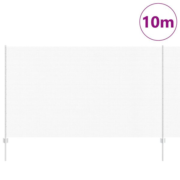 vidaXL Hegn med post S&oslash;lv 1,4 x 10 m St&aring;l