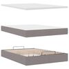 vidaXL Ottoman seng med madras & LEDs Taupe 140x190 cm Stof