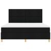 vidaXL LED Box Spring Bed med madras Sort 180 x 200 cm Stof