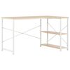 vidaXL computerbord 120 x 72 x 70 cm hvid og egetr&aelig;sfarvet