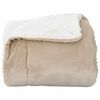 vidaXL Throw t&aelig;ppe Beige 220 x 240 cm Fleece