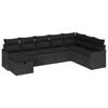 vidaXL Havesofa S&aelig;t 8 stk. Sort polyrattan
