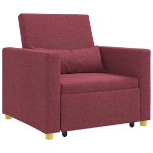 vidaXL Utr&aelig;kkelig sovesofa enkelt Vinr&oslash;d 90 x 165 x 87 cm Stof