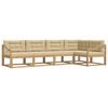 vidaXL Udend&oslash;rs sofagruppe 4 stk. Hvid og Beige Polyester