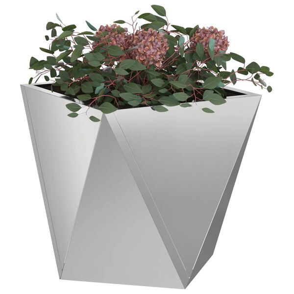 vidaXL Plantekasse Sølv 30 x 30 x 30 cm Galvaniseret stål