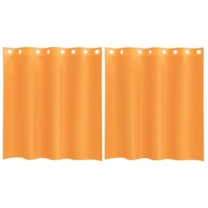 vidaXL voile-gardiner med &oslash;skner 2 stk. 140x140 cm orange