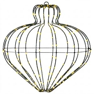 vidaXL Julefinial lys 192 LED'er Varm hvid Dia. 40 x 40 cm