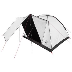 vidaXL Camping telt 4-personers Hvid Blackout Polyester og St&aring;l
