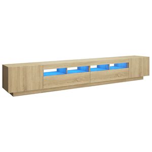 vidaXL tv-skab med LED-lys 260x35x40 cm sonoma-eg