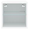 vidaXL væghængt tv-bord med LED-lys 30x28,5x30 cm hvid