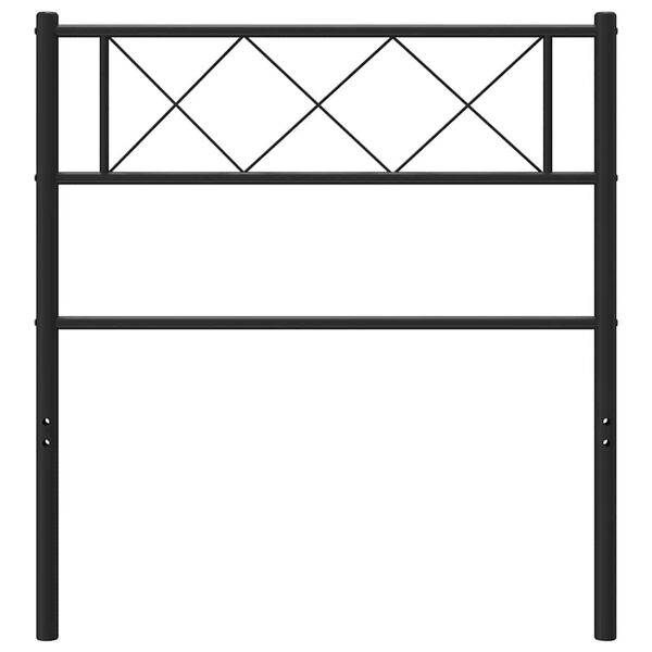 vidaXL sengegavl 100 cm metal sort