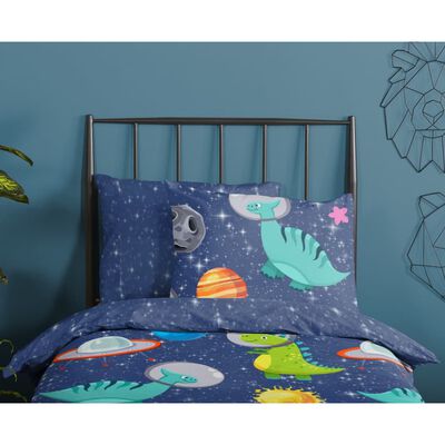 Good Morning sengetøj til børn DINOSPACE 140x200/220 cm flerfarvet