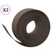 vidaXL gr&aelig;skanter 2 stk. 10 m 20 cm polyethylen brun