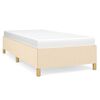 vidaXL sengeramme uden madras 90x200 cm stof cremefarvet