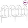 vidaXL gr&aelig;skanter 17 stk. 10 m PP hvid