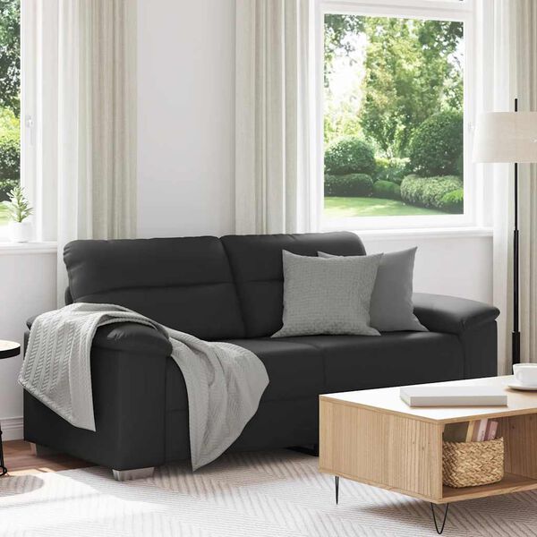 vidaXL 2-personers sofa sort 180x81x84 cm kunstl&aelig;der
