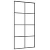 vidaXL skyded&oslash;r 102,5x205 cm aluminium og sikkerhedsglas sort